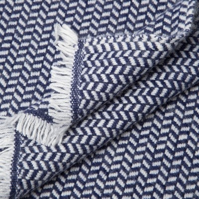  - Throws - Cashmere Blend Blue Herringbone Throw
70% Fine Wool & 30% Cashmere